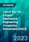 List of the 150 Largest Mechanical Engineering Companies Switzerland [2023] - Product Image